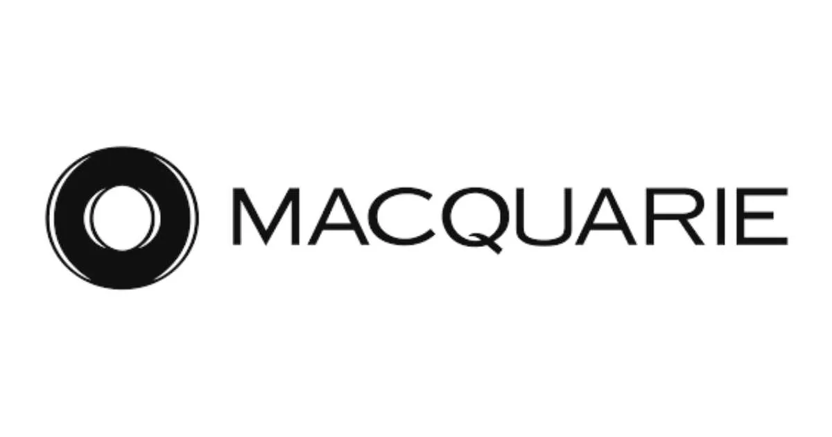 Macquarie Group logo with circular emblem on the left