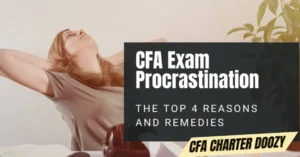 Woman stressed while procrastinating on CFA exam preparation, representing the challenges of procrastination.