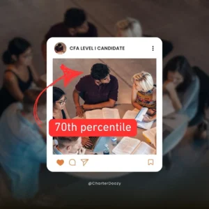 CFA Level 1 candidate reaching the 70th percentile through group study sessions