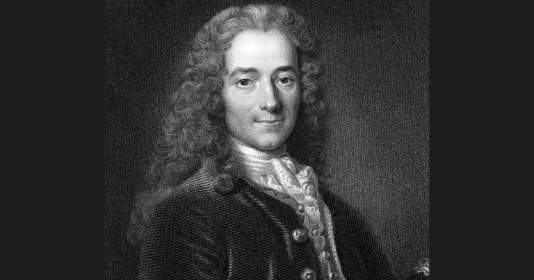 Portrait of Voltaire, French Enlightenment writer and philosopher
