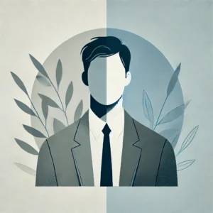 Professional face with minimalist design for an article on Alternative Investments for CFA Level 1.