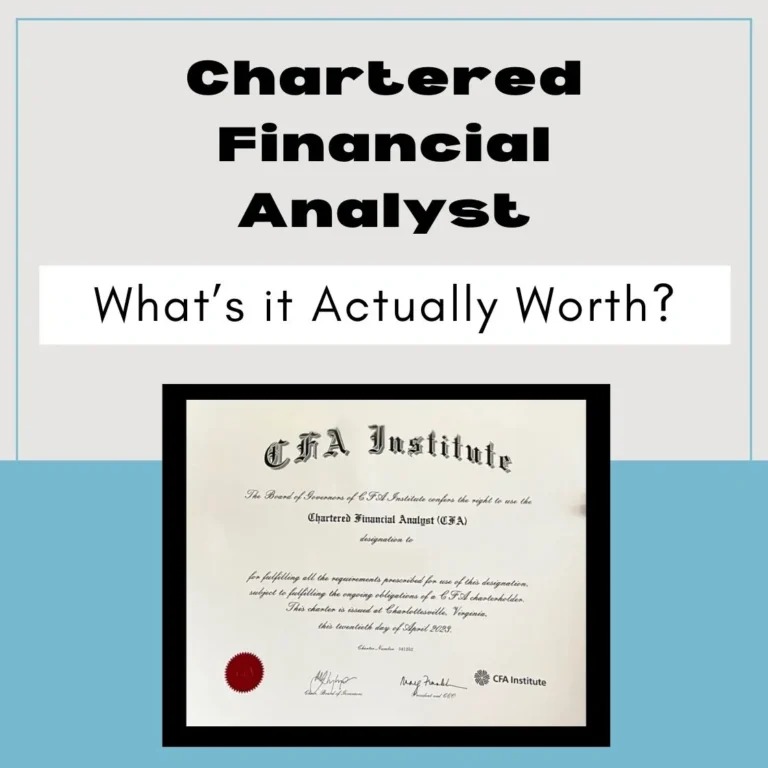 CFA Certificate with text questioning the actual value of the Chartered Financial Analyst designation, exploring the worth of CFA certification