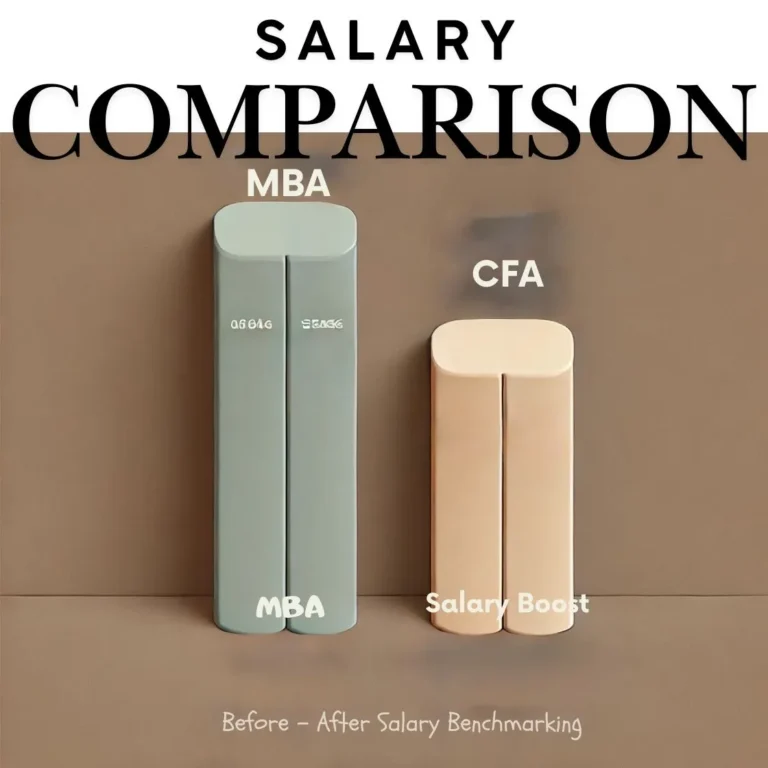 Bar graph comparing salary boost for MBA graduates versus CFA charterholders