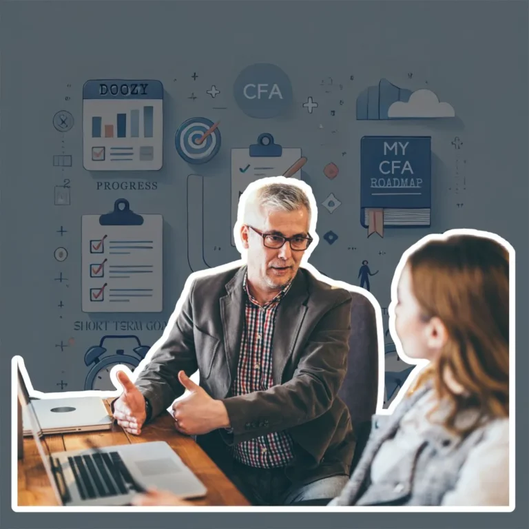 Step-by-step approach for CFA preparation with progress tracking and short-term goals in the Charter Doozy CFA Coaching Journey