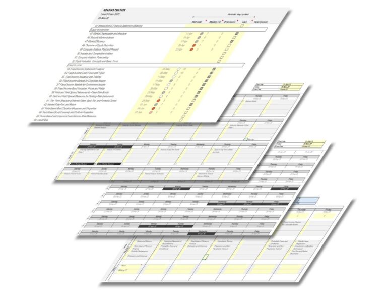 CFA Playbook Pro structured study planner for CFA candidates with detailed tracking for exam preparation, progress, and milestones