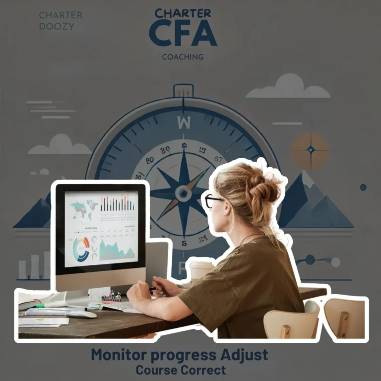 Monitoring progress and making course corrections in the Charter Doozy CFA Coaching Journey for CFA exam success