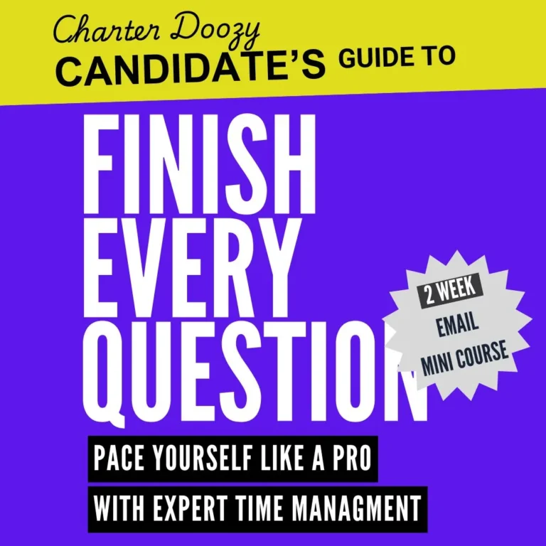 Charter Doozy Candidate's Guide to Finish Every Question – A 2-week email mini-course on expert time management for CFA exam success.