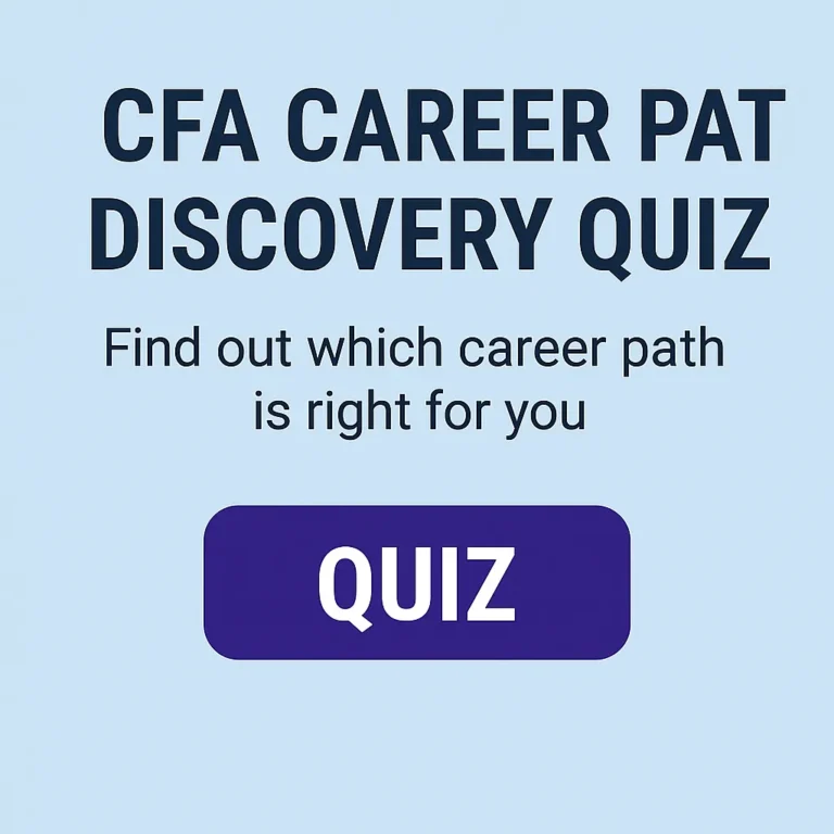 CFA Career Path Discovery Quiz button with call to action