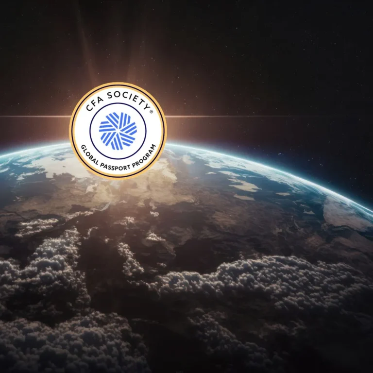 Global map showcasing CFA Society’s Local Societies and Global Passport Program for CFA charterholders