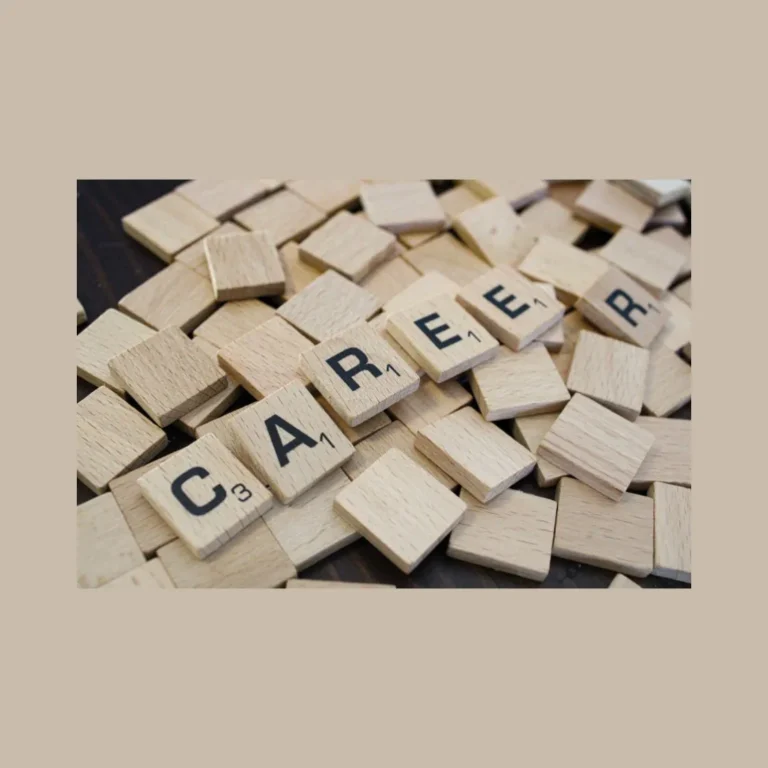 Career spelled in wooden scrabble tiles