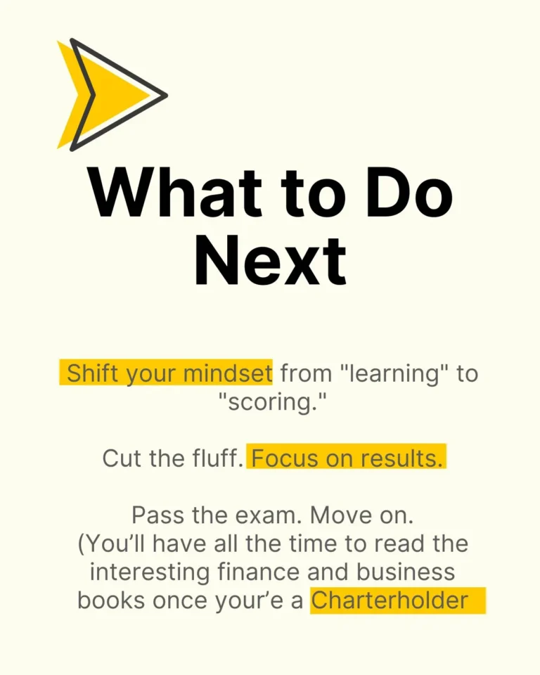 What to Do Next to Pass the CFA Exam