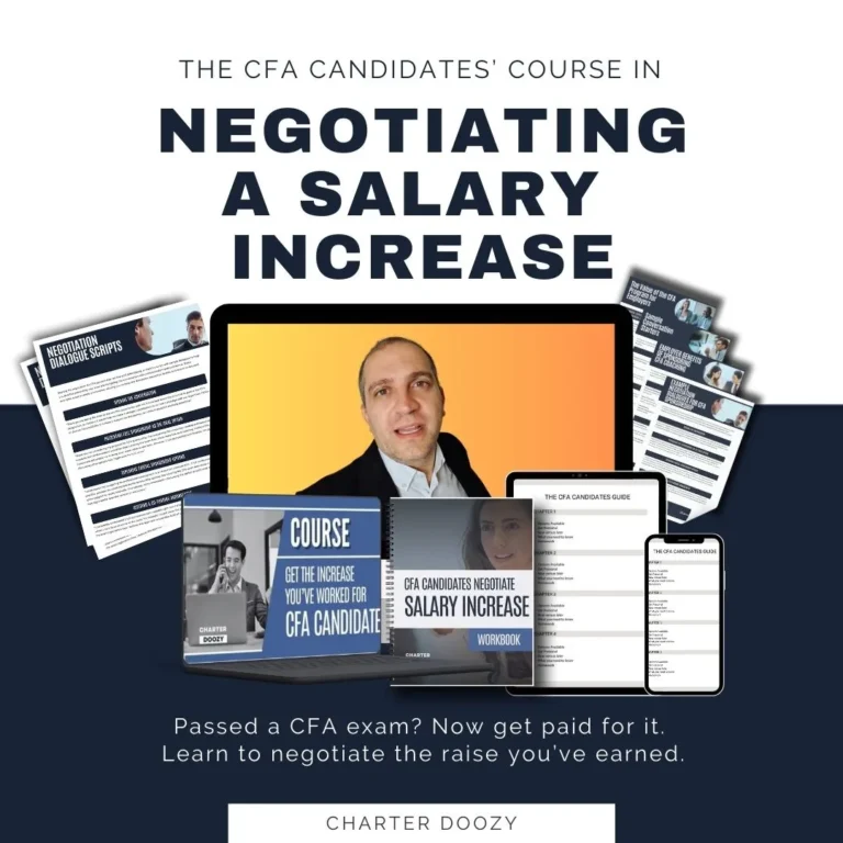 CFA Candidates’ Course in Negotiating a Salary Increase with video lessons, scripts, and workbook