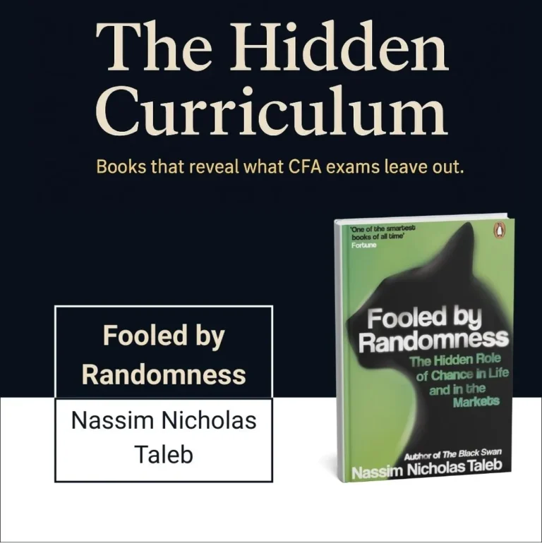 Book cover of Fooled by Randomness by Nassim Nicholas Taleb from The Hidden Curriculum series