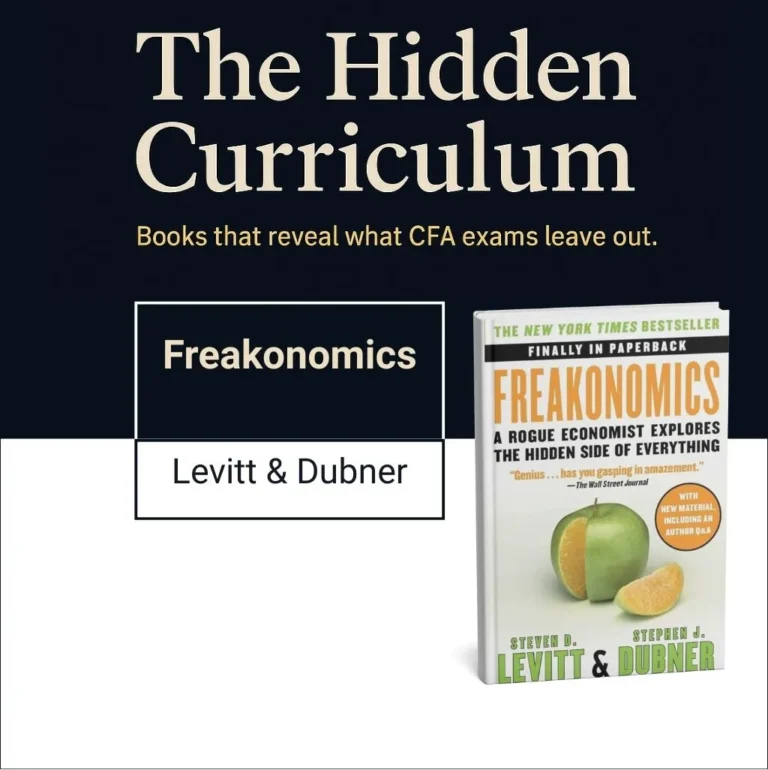 Freakonomics by Levitt & Dubner – Hidden Curriculum Book for CFA Candidates