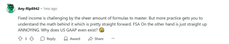 CFA candidate frustrated by US GAAP and FSA memorization