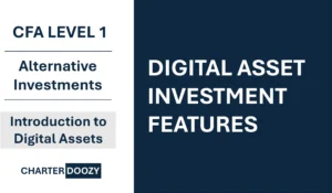 CFA Level 1 digital asset features cover slide