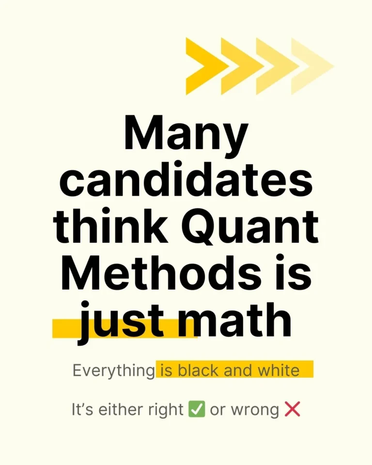 Slide saying many candidates believe Quant is black and white, right or wrong