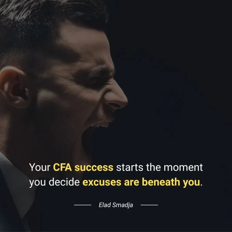 CFA candidate overcoming excuses