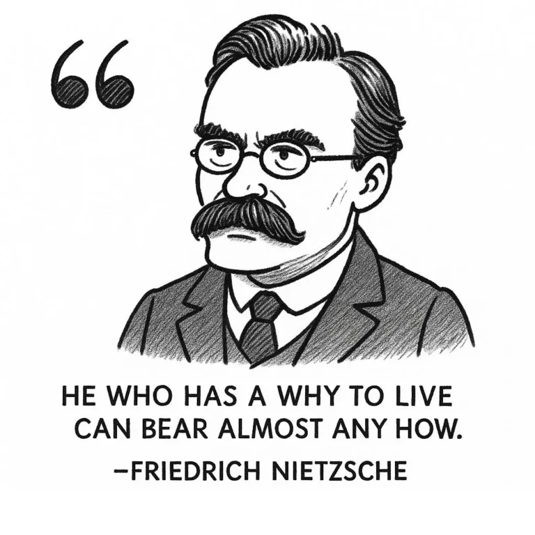 Friedrich Nietzsche quote about purpose and endurance