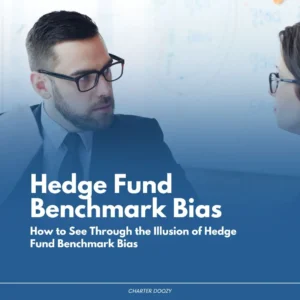 Man and woman discussing hedge fund benchmark bias.