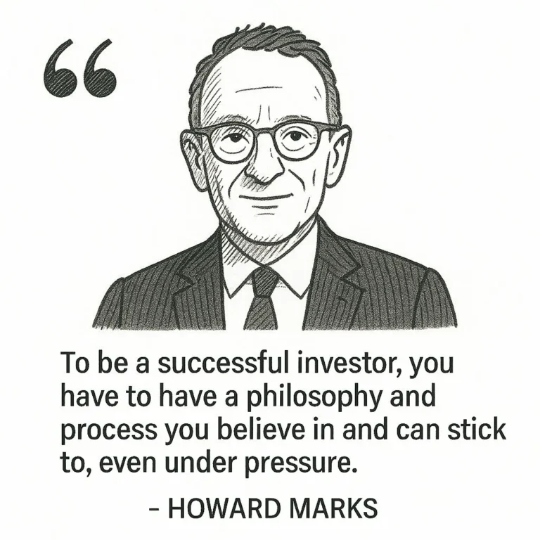 Howard Marks quote on philosophy and pressure