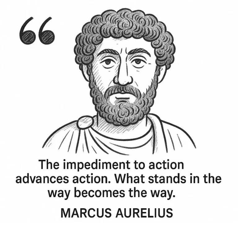 Marcus Aurelius quote on obstacles and growth