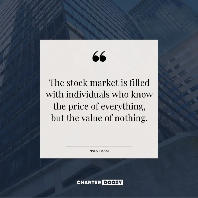 Quote by Philip Fisher about knowing price versus knowing value in the stock market