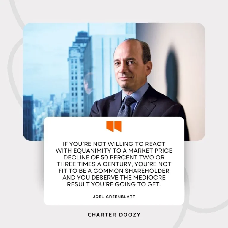 Quote by Joel Greenblatt about reacting calmly to large market price drops