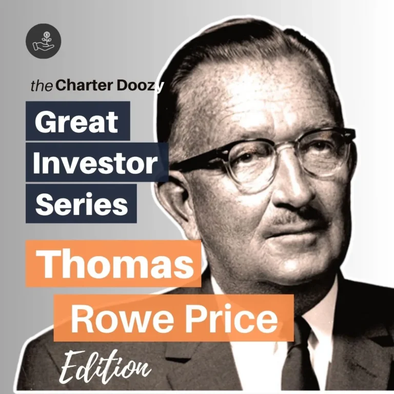 Portrait of Thomas Rowe Price featured in Charter Doozy’s Great Investor Series