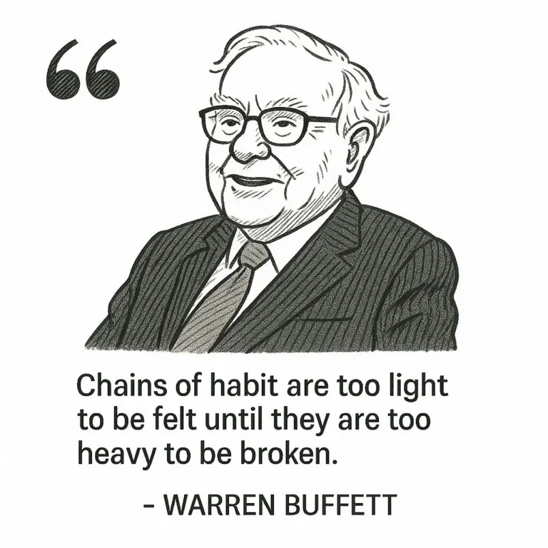 Warren Buffett quote on habits and discipline