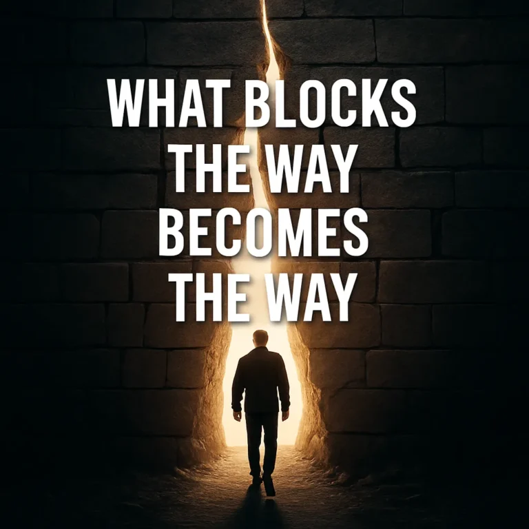 Silhouette of a man walking through a cracked wall with light shining through, symbolizing breakthrough